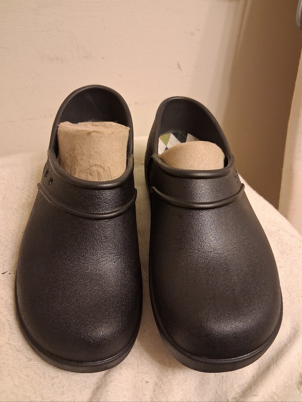 Womens CROCS Black Slip-On Clog Shoes Size 8 good for Nurses